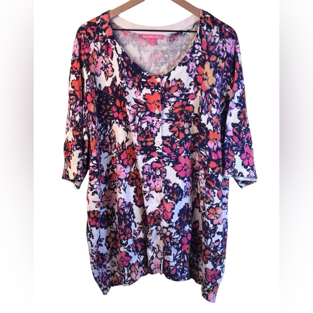 Woman Within Floral Tunic - Pink and Purple